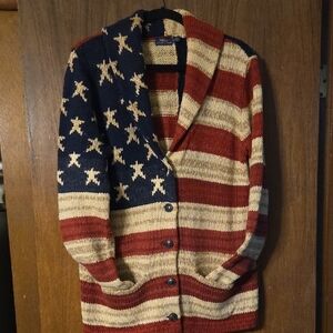 Polo by Ralph Lauren American Flag Cardigan - Red, Blue, Cream